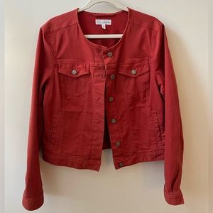 Loft red Jean Jacket